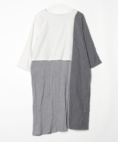 「sneeuw」 7分袖ワンピース - グレー レディース_画像2