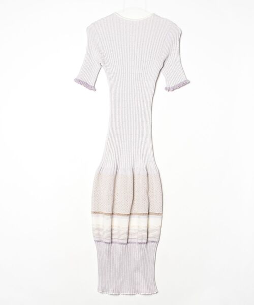 「mame」 ニットワンピース 2 パープル レディース_画像2