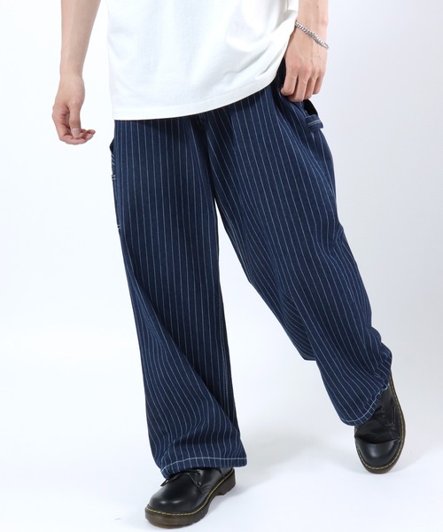 ワイドパンツ ジーンズ デニムワイドペインターパンツ/メンズ