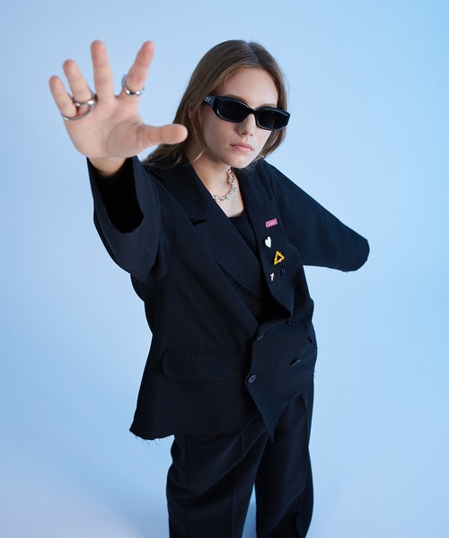 「selle glant」 テーラードジャケット SMALL ブラック メンズ_画像2