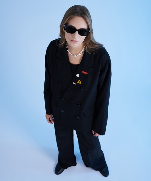 「selle glant」 テーラードジャケット SMALL ブラック メンズ_画像4