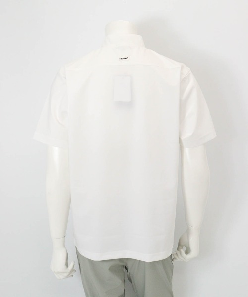archivio（アルチビオ） tシャツ 「MENS」素材切替UV冷感ハーフジップ
