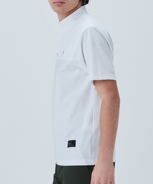 archivio（アルチビオ） tシャツ 「MENS」素材切替UV冷感ハーフジップ
