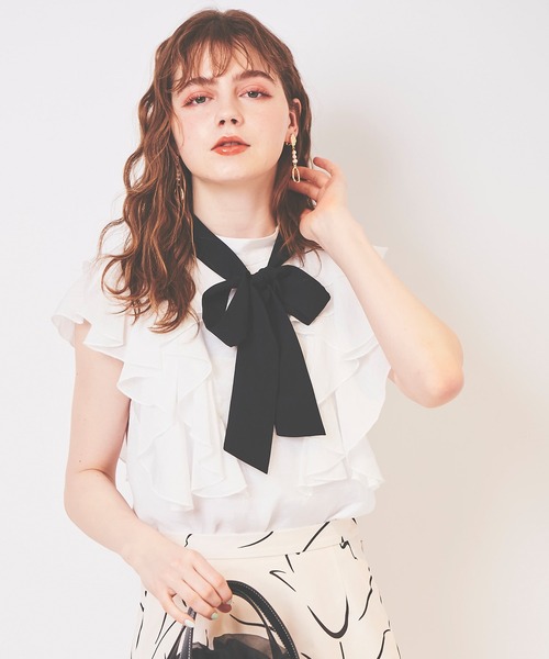 「31 Sons de mode」 半袖ブラウス 36 サックスブルー レディース_画像7