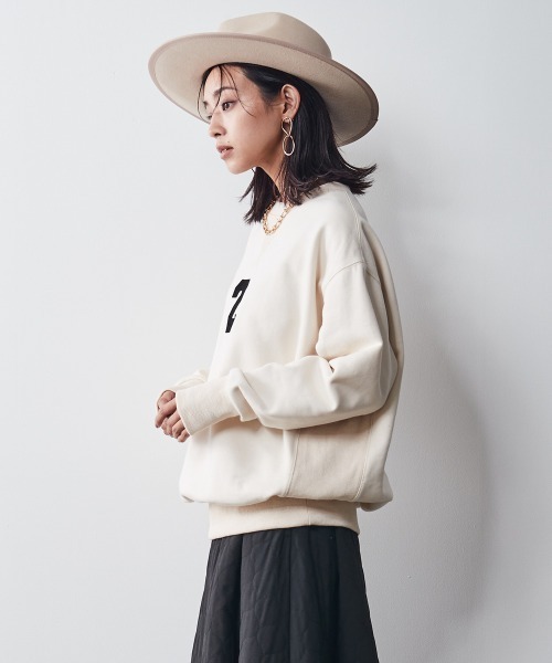 「CHIC STYLE」 「SMILELAND」スウェットカットソー 4L アイボリー レディース_画像2