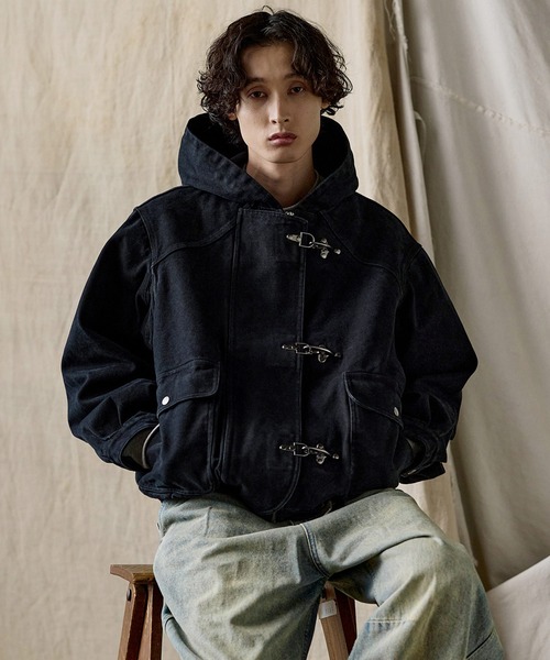 「Bleme」 ジップアップパーカー X-LARGE ブラック メンズ_画像4