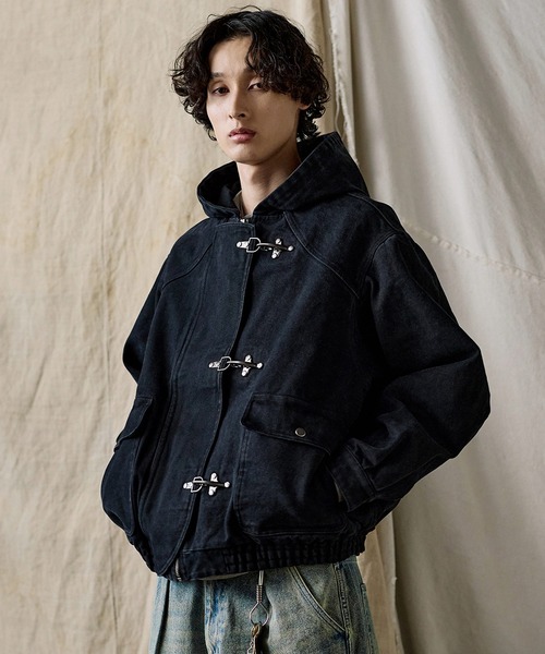 「Bleme」 ジップアップパーカー X-LARGE ブラック メンズ_画像7