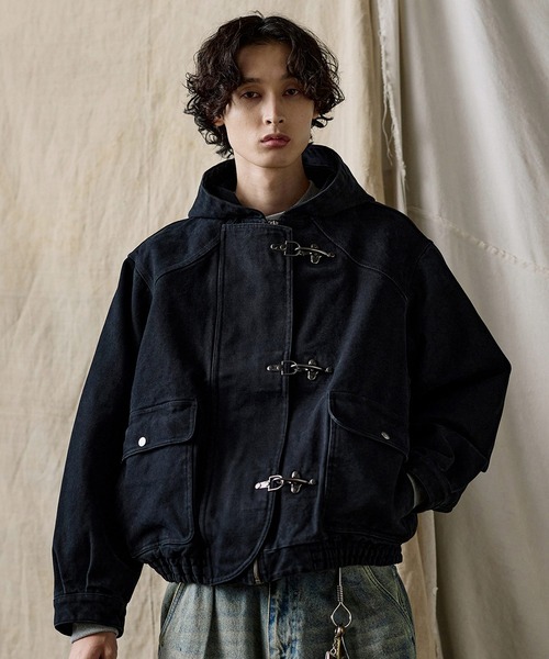 「Bleme」 ジップアップパーカー X-LARGE ブラック メンズ_画像8