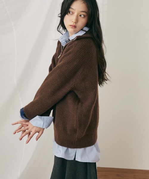 「MERLOT」 長袖ニット FREE ピンク レディース_画像6