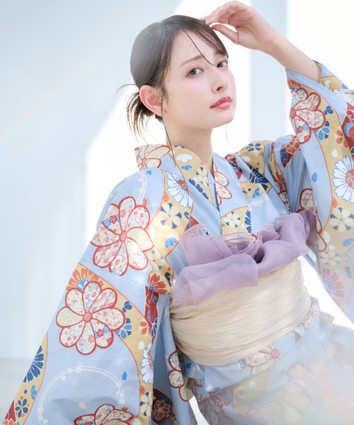 Ada. 浴衣 2点セット 「帯+浴衣」 浴衣 レトロライクで差をつけよう