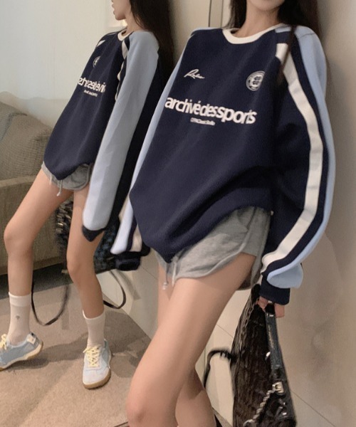 「SHEENA」 長袖カットソー M サックスブルー レディース_画像3