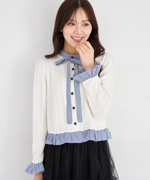 新品tocco closetトッコクローゼット令嬢ニットトップスオフホワイト tocco closet（トッコ クローゼット） ニット セーター 「ZOZO限定
