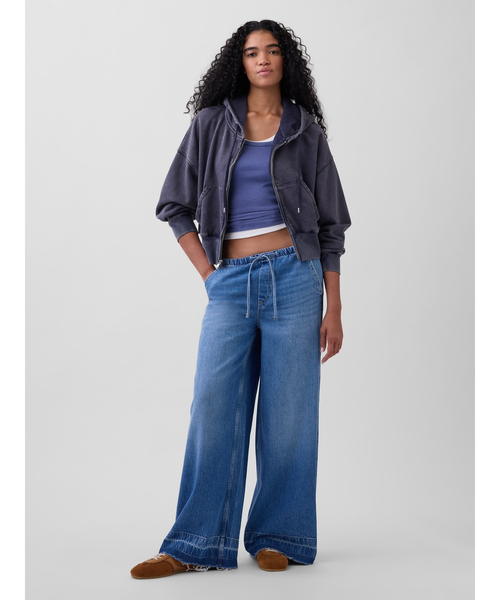 GAP（ギャップ） ワイドパンツ ジーンズ デニム デニムパンツ ミッド