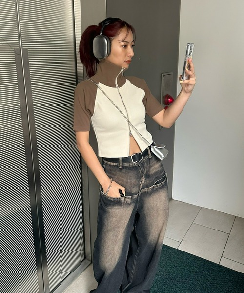 「WHO'S WHO gallery」 カーディガン FREE ネイビー レディース_画像2