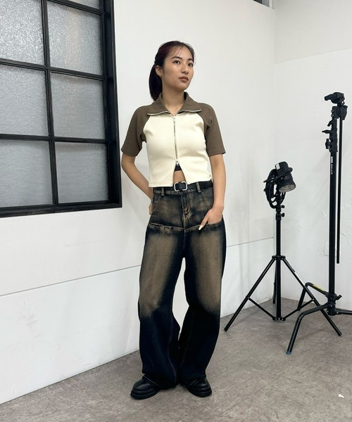 「WHO'S WHO gallery」 カーディガン FREE ネイビー レディース_画像7