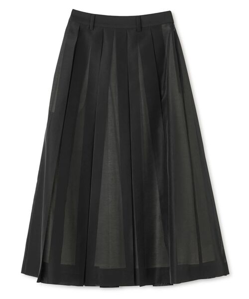 LANVIN Paris プリーツスカート ブラック LANVIN en Bleu スカート シアーボックスプリーツスカート : ZOZOTOWN