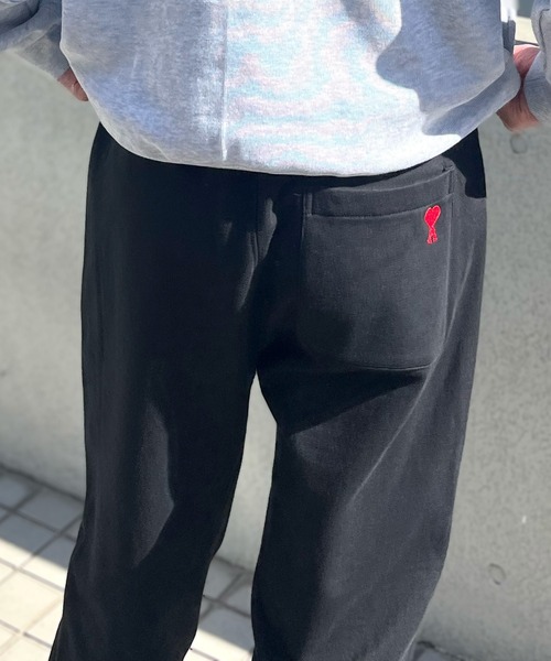 ピ*ク様 【新品】AMI PARIS アミパリス スウェットパンツ 黒 L ハー AMI Alexandre Mattiussi スウェットパンツ ジャージ 「AMI PARIS
