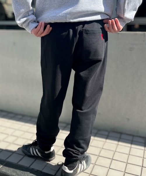 ピ*ク様 【新品】AMI PARIS アミパリス スウェットパンツ 黒 L ハー AMI Alexandre Mattiussi スウェットパンツ ジャージ 「AMI PARIS