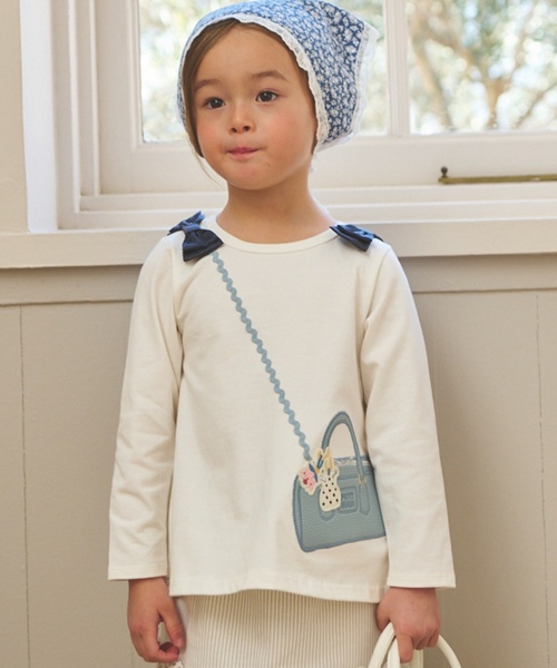 petit main tシャツ ミニバッグ長袖Tシャツ キッズ 子供服 女の子 