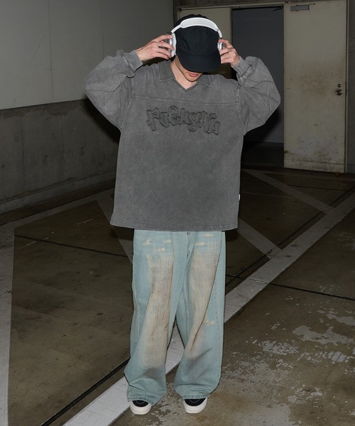 「Perushu」 長袖Tシャツ MEDIUM グレー メンズ_画像5