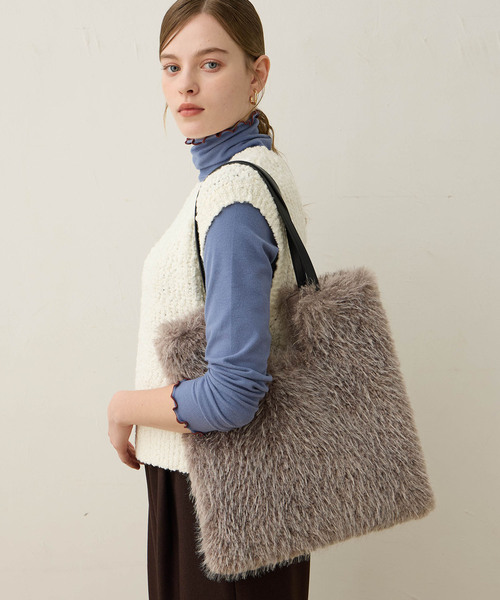 「LE SOUK HOLIDAY」 トートバッグ フリー グレー レディース_画像5