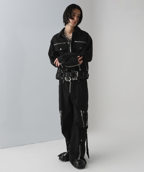 「HARE」 デニムジャケット SMALL ブルー メンズの画像