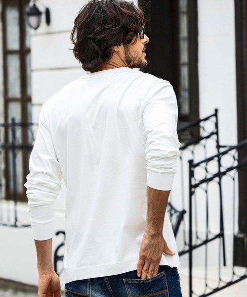 「1PIU1UGUALE3 RELAX 」 長袖Tシャツ X-LARGE ブラック メンズの画像3