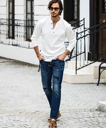 「1PIU1UGUALE3 RELAX 」 長袖Tシャツ X-LARGE ブラック メンズの画像4