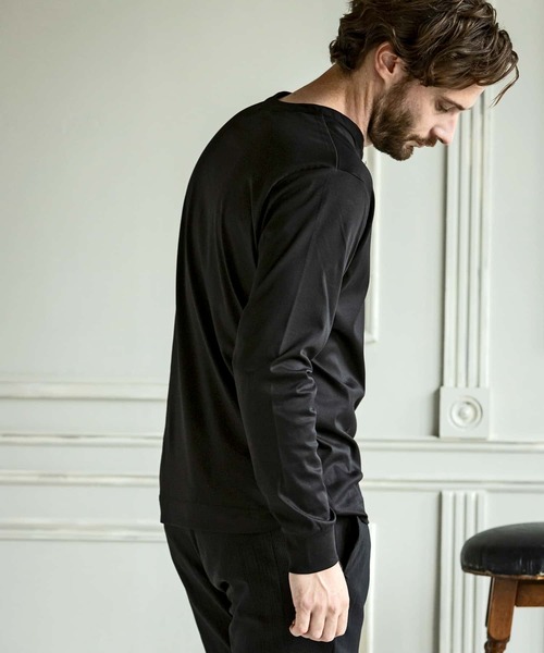 「1PIU1UGUALE3 RELAX 」 長袖Tシャツ X-LARGE ブラック メンズの画像8