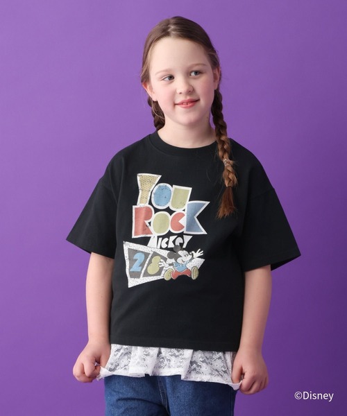 GLOBAL WORK（グローバルワーク） tシャツ DisneyヘビロッTEE半袖