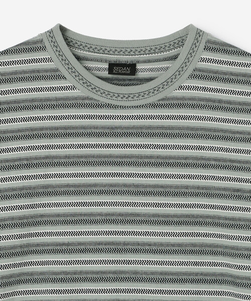 SEDAN ALL-PURPOSE tシャツ | ジャガードストライプ 半袖Tシャツ MEN