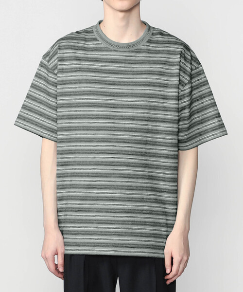 SEDAN ALL-PURPOSE tシャツ | ジャガードストライプ 半袖Tシャツ MEN