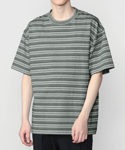 SEDAN ALL-PURPOSE tシャツ | ジャガードストライプ 半袖Tシャツ MEN