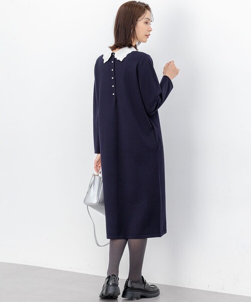 「組曲」 ニットワンピース 2 グレー レディース_画像7