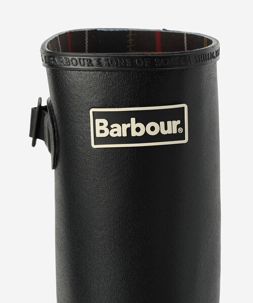 美品 Barbour バブアー サイドストラップ レインブーツ 長靴 4 黒 Barbour（バブアー） レインシューズ 長靴 | サイドストラップ レイン