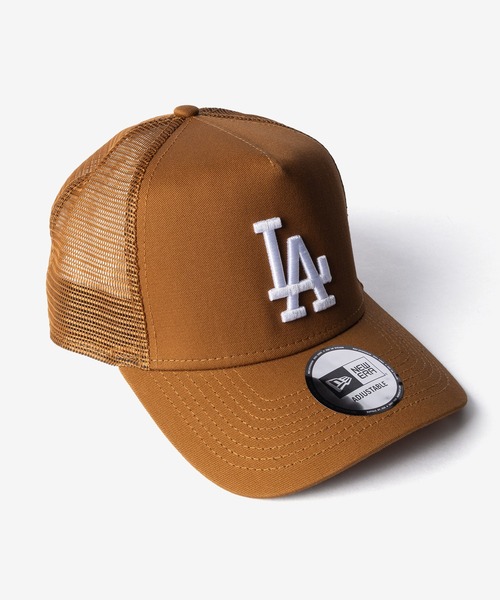 02 NEW ERAカスタムメッシュキャップ×茶芯コードバン×クロスコンチョ NEW ERA（ニューエラ） メッシュキャップ キャップ 帽子 NEW ERA