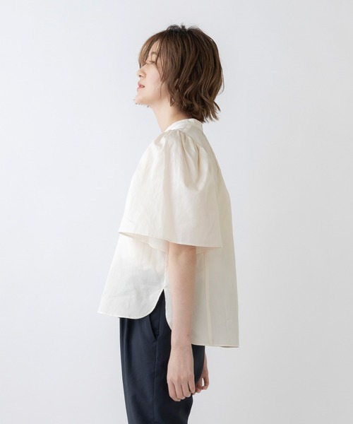 「Sono」 半袖ブラウス 1 ネイビー レディース_画像3