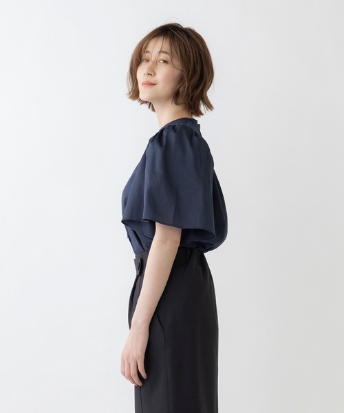 「Sono」 半袖ブラウス 1 ネイビー レディース_画像6