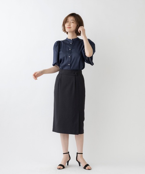 「Sono」 半袖ブラウス 1 ネイビー レディース_画像8
