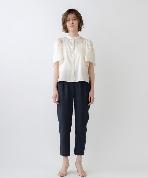 「Sono」 半袖ブラウス 1 ネイビー レディース_画像9