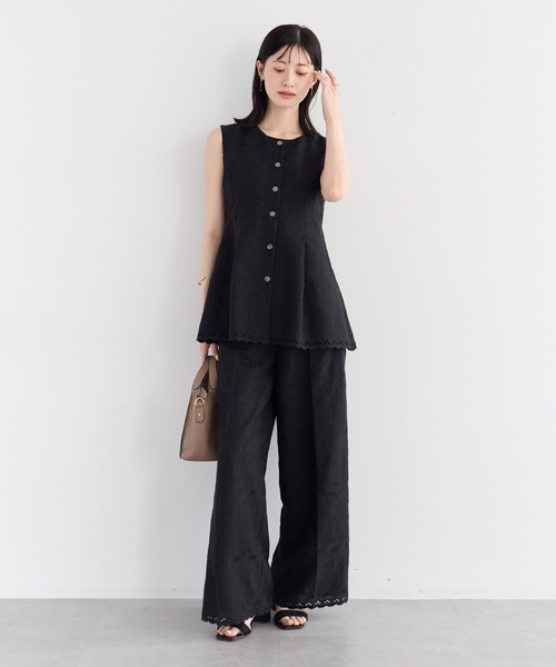 YECCA VECCA（イェッカヴェッカ） ワイドパンツ パンツ 刺繍ワイド
