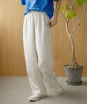 ワイドパンツ パンツ ストライプイージーワイド...の詳細画像4