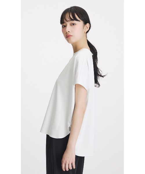 AOYAMA tシャツ 半袖 透けないカットソー「フレンチスリーブ」「クルー