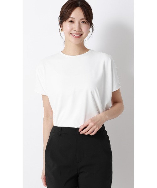 AOYAMA tシャツ 半袖 透けないカットソー「フレンチスリーブ」「クルー