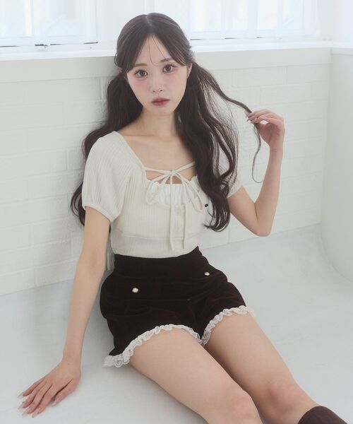 MAJESTIC LEGON（マジェスティックレゴン） tシャツ 半袖 リボン