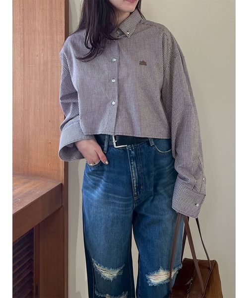 「Mila Owen」 長袖シャツ 0 ピンク レディース_画像7