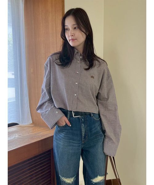 「Mila Owen」 長袖シャツ 0 ピンク レディース_画像9