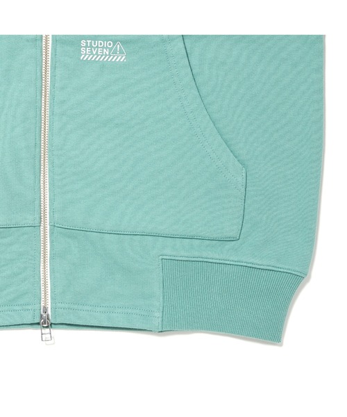 STUDIO SEVEN ジップアップパーカー LARGE ブラック メンズ : ZOZOTOWN