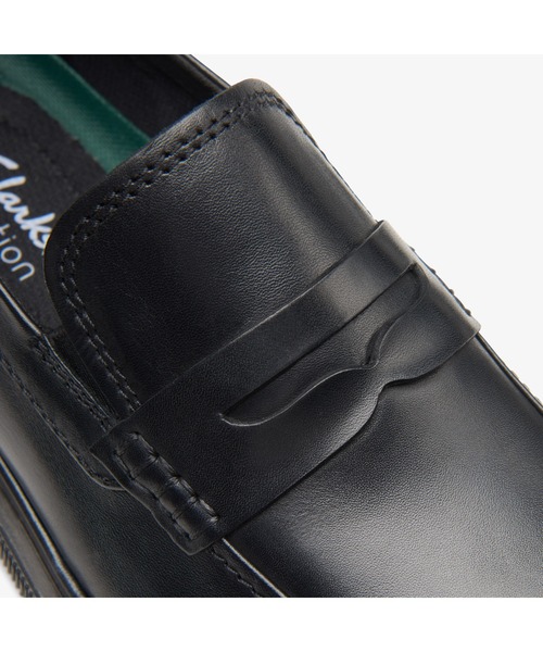 「Clarks」 ローファー UK9 ブラック メンズ_画像9
