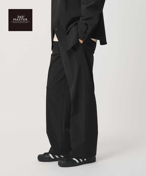 L 極美品　B&Y メンズ　360°MASTER 1プリーツ テーパード パンツ BEAUTY＆YOUTH UNITED ARROWS パンツ 360°MASTER 1プリーツ ストレート